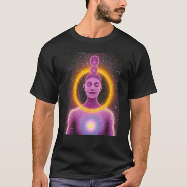 Camiseta Chica de yoga Saludo al Sol femenino Meditación Ch (Anverso)