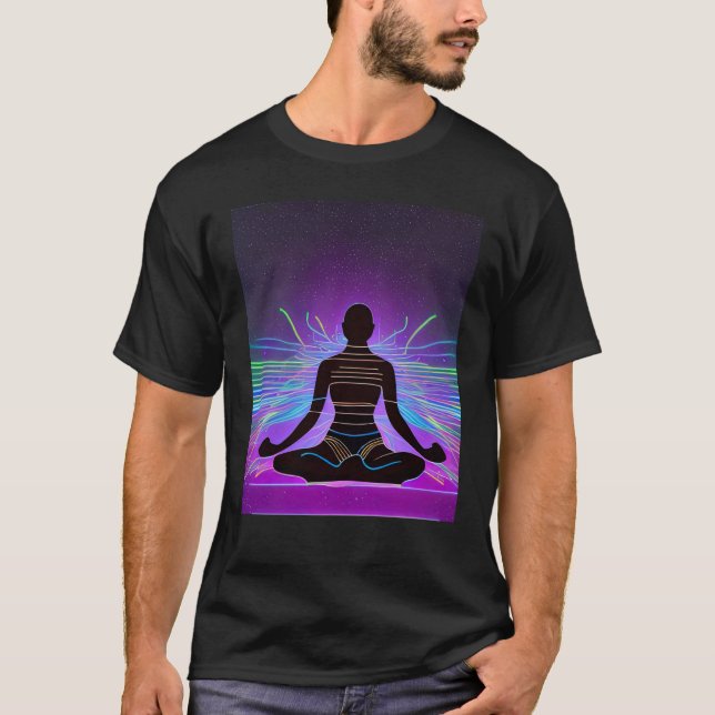 Camiseta Chica de yoga Saludo al Sol femenino Meditación Ch (Anverso)