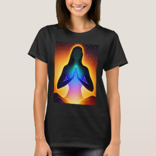 Camiseta Chica de yoga Saludo al Sol femenino Meditación Ch