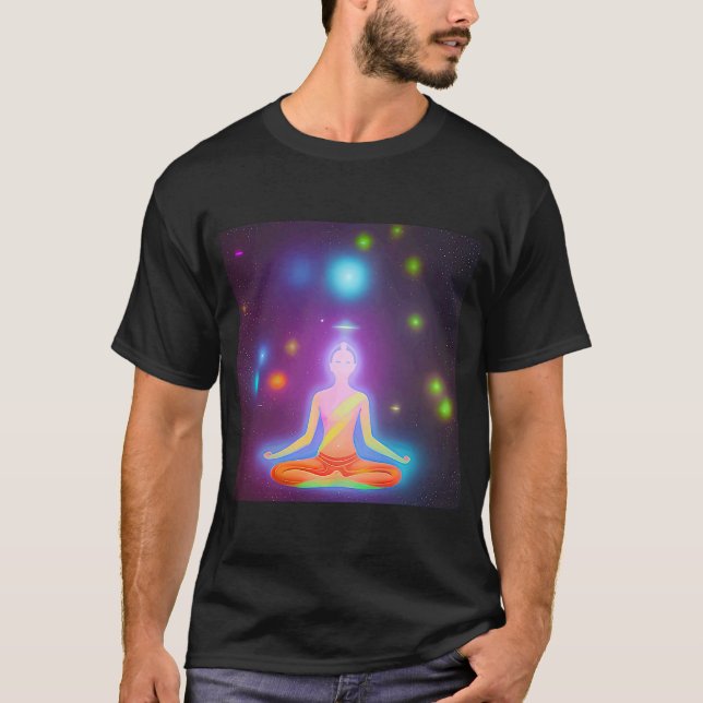 Camiseta Chica de yoga Saludo al Sol femenino Meditación Ch (Anverso)