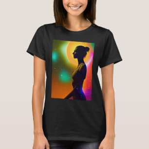 Camiseta Chica de yoga Saludo al Sol femenino Meditación Ch