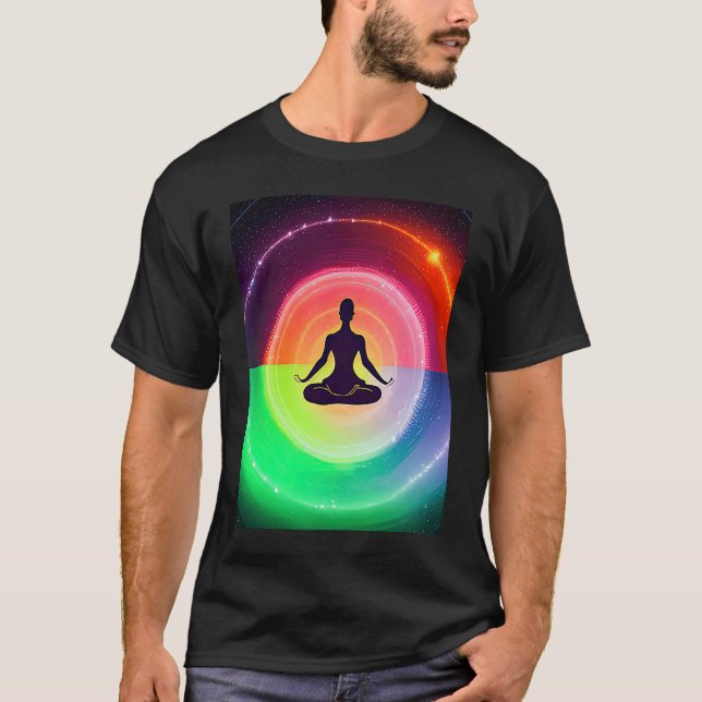 Camiseta Chica de yoga Saludo al Sol femenino Meditación Ch (Anverso)