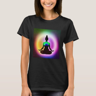 Camiseta Chica de yoga Saludo al Sol femenino Meditación Ch