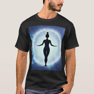 Camiseta Chica de yoga Saludo al Sol femenino Meditación Ch