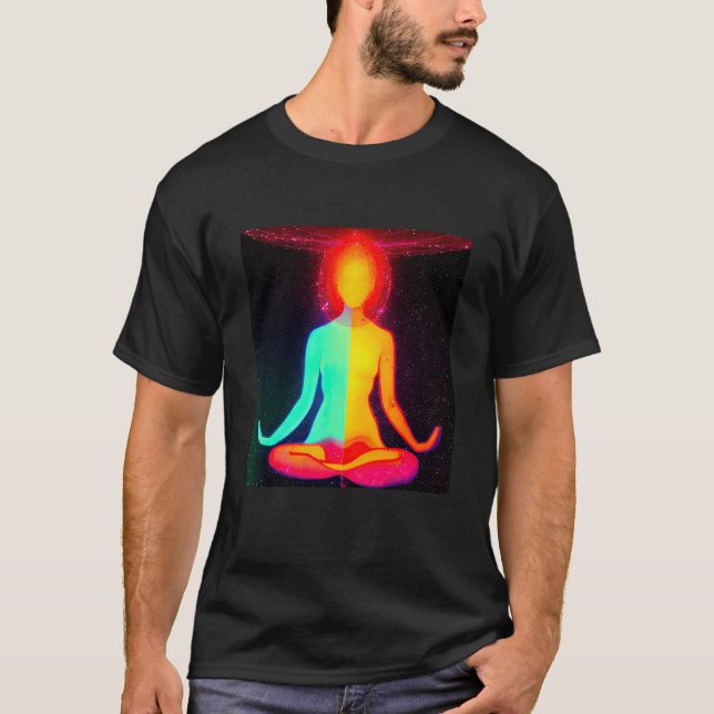 Camiseta Chica de yoga Saludo al Sol femenino Meditación Ch (Anverso)