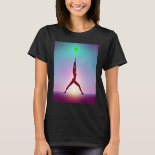 Camiseta Chica de yoga Saludo al Sol femenino Meditación Ch