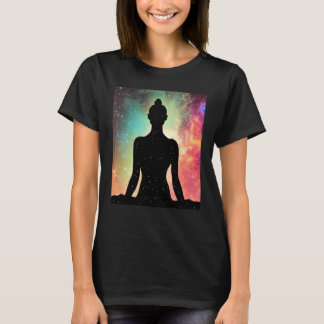 Camiseta Chica de yoga Saludo al Sol femenino Meditación Ch