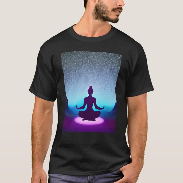 Camiseta Chica de yoga Saludo al Sol femenino Meditación Ch (Anverso)