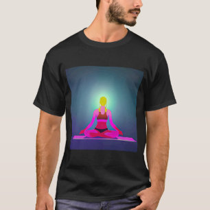 Camiseta Chica de yoga Saludo al Sol femenino Meditación Ch