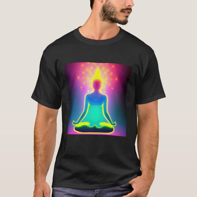Camiseta Chica de yoga Saludo al Sol femenino Meditación Ch (Anverso)