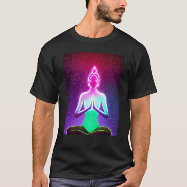 Camiseta Chica de yoga Saludo al Sol femenino Meditación Ch (Anverso)