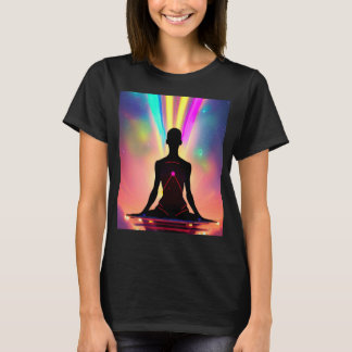 Camiseta Chica de yoga Saludo al Sol femenino Meditación Ch