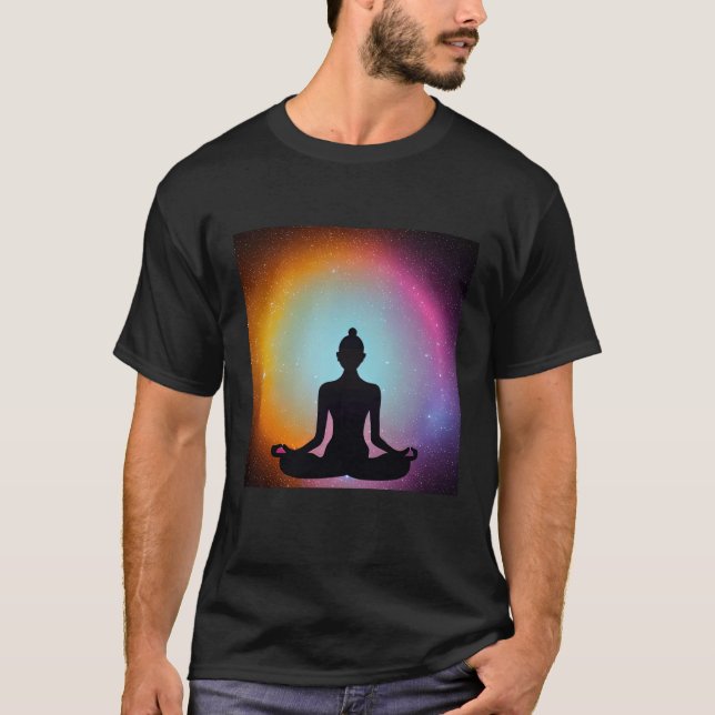 Camiseta Chica de yoga Saludo al Sol femenino Meditación Ch (Anverso)