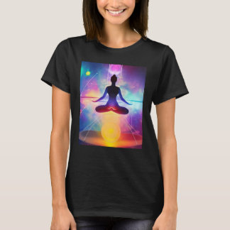 Camiseta Chica de yoga Saludo al Sol femenino Meditación Ch