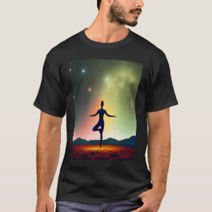 Camiseta Chica de yoga Saludo al Sol femenino Meditación Ch