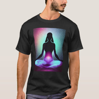 Camiseta Chica de yoga Saludo al Sol femenino Meditación Ch