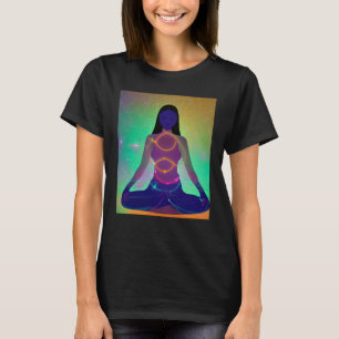 Camiseta Chica de yoga Saludo al Sol femenino Meditación Ch