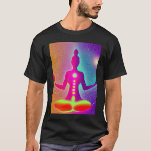 Camiseta Chica de yoga Saludo al Sol femenino Meditación Ch