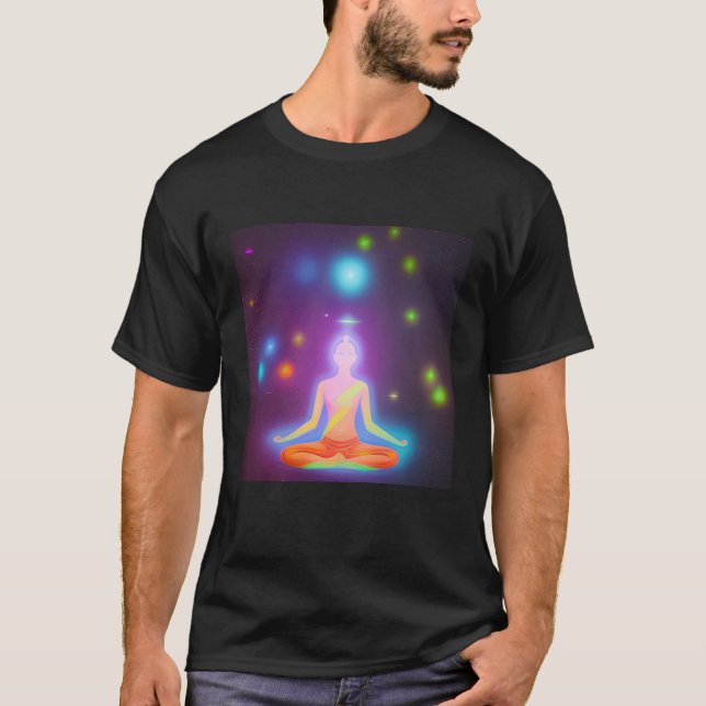 Camiseta Chica de yoga Saludo al Sol femenino Meditación Ch (Anverso)