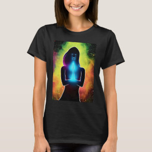 Camiseta Chica de yoga Saludo al Sol femenino Meditación Ch