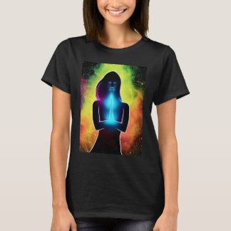 Camiseta Chica de yoga Saludo al Sol femenino Meditación Ch