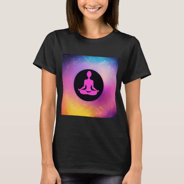 Camiseta Chica de yoga Saludo al Sol femenino Meditación Ch (Anverso)