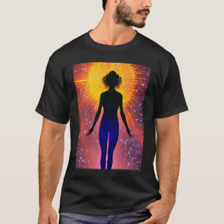 Camiseta Chica de yoga Saludo al Sol femenino Meditación Ch