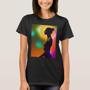 Camiseta Chica de yoga Saludo al Sol femenino Meditación Ch