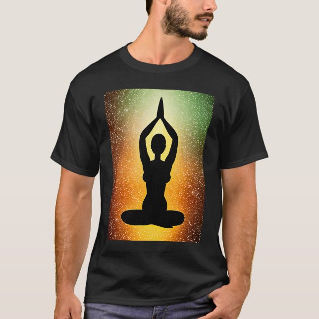Camiseta Chica de yoga Saludo al Sol femenino Meditación Ch (Anverso)
