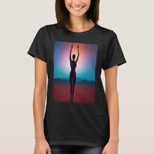 Camiseta Chica de yoga Saludo al Sol femenino Meditación Ch