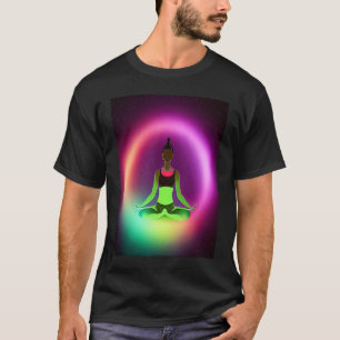 Camiseta Chica de yoga Saludo al Sol femenino Meditación Ch