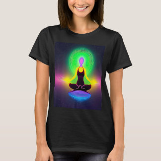 Camiseta Chica de yoga Saludo al Sol femenino Meditación Ch