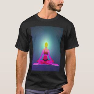 Camiseta Chica de yoga Saludo al Sol femenino Meditación Ch