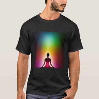 Camiseta Chica de yoga Saludo solar femenino Meditación Cha