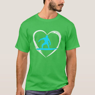 Camiseta chica del amor por el surf