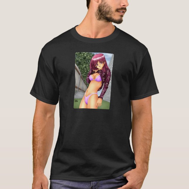 Camiseta Chica del animado del bikini (Anverso)