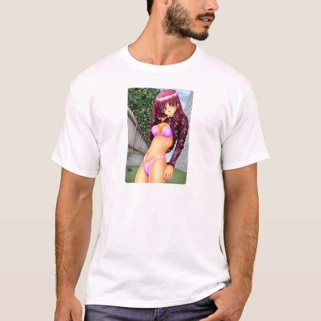 Camiseta Chica del animado del bikini (Anverso)
