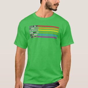 Camiseta Chica del arcoíris de sable de luz