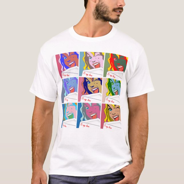 CAMISETA CHICA DEL ARTE POP (Anverso)