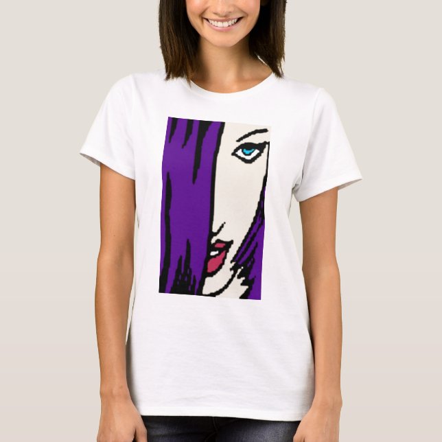 Camiseta chica del arte pop (Anverso)