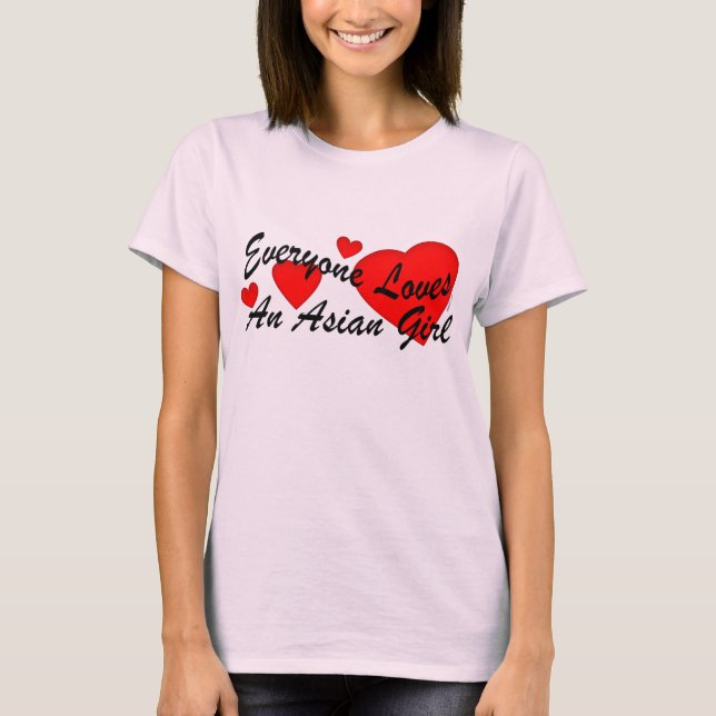 Camiseta Chica del asiático de los amores (Anverso)