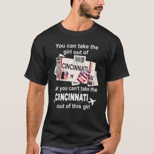 Camiseta Chica del billete de avión de Cincinnati