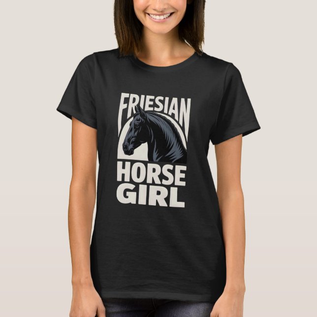 Camiseta Chica del caballo frisón (Anverso)