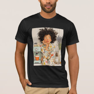 Camiseta Chica del café de la mañana acogedor – Ilustración