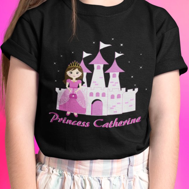Camiseta Chica del Castillo de la Princesa Real Rosa Cumple (Subido por el creador)