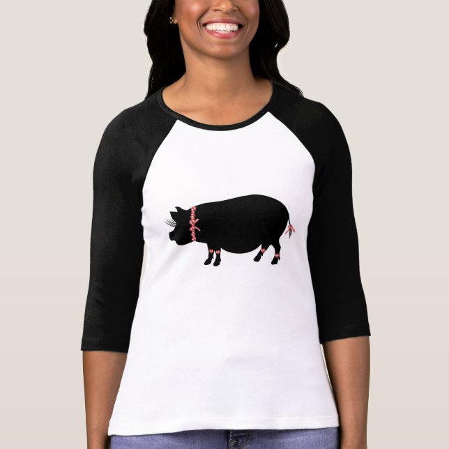 Camiseta Chica del cerdo de Bellie del pote (Anverso)