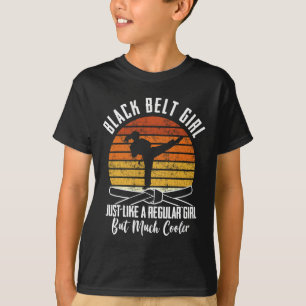 Camiseta Chica del cinturón negro Karate Black Belt Promoti