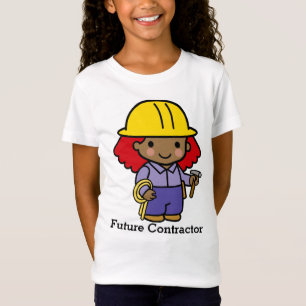 Camiseta Chica del contratista futuro con martillo y cuerda
