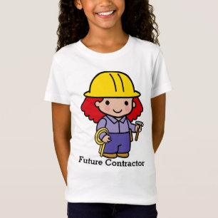 Camiseta Chica del contratista futuro con martillo y cuerda