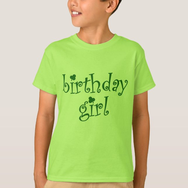 Camiseta Chica del cumpleaños para los chicas del (Anverso)